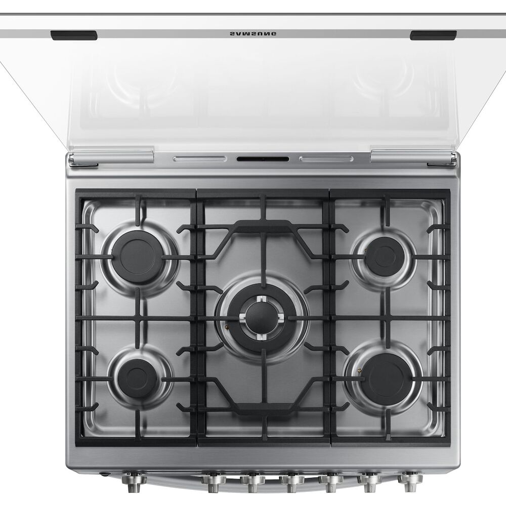 Samsung Cocina A Gas Con 5 Quemadores Con Quemador De Triple Potencia Color Silver Mirror image number 4.0